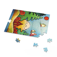 Happy Birds with Cabin in the Woods Puzzle (120, 252, 500-Piece)