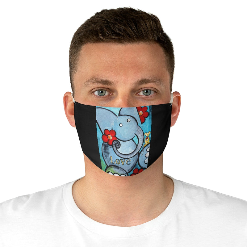 Elephant Love Version 2 Fabric Face Mask