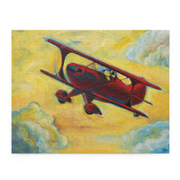 Fun in the Sky Pitts Red Biplane Pilot Dog Puzzle (120, 252, 500-Piece)