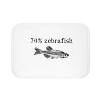 70% Zebrafish White Plush Bath Mat