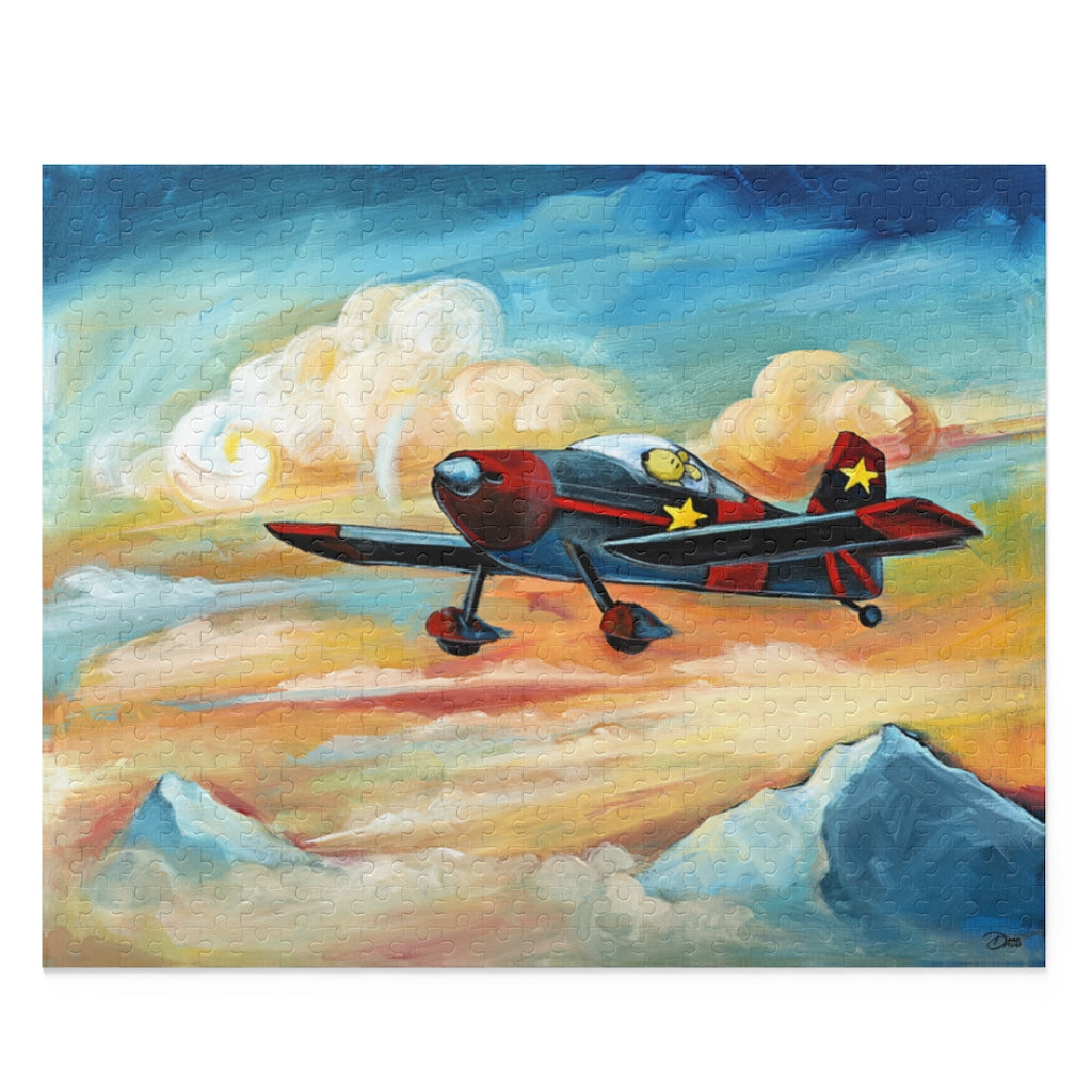 Flying Dreams Pilot Dog Puzzle (120, 252, 500-Piece)