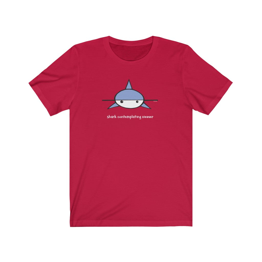 Shark Contemplating Viewer Unisex Soft Cotton T-Shirt