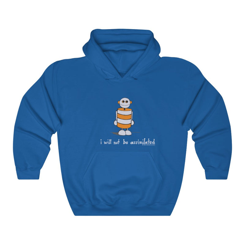 I Will Not Be Assimilated (Robot) Unisex Hooded Sweatshirt