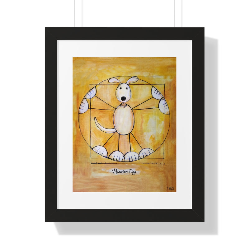 Vitruvian Dog Framed Print