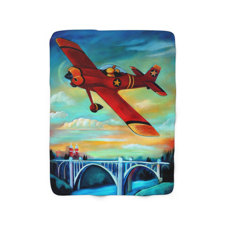 Pilot Dog Sherpa Fleece Blanket