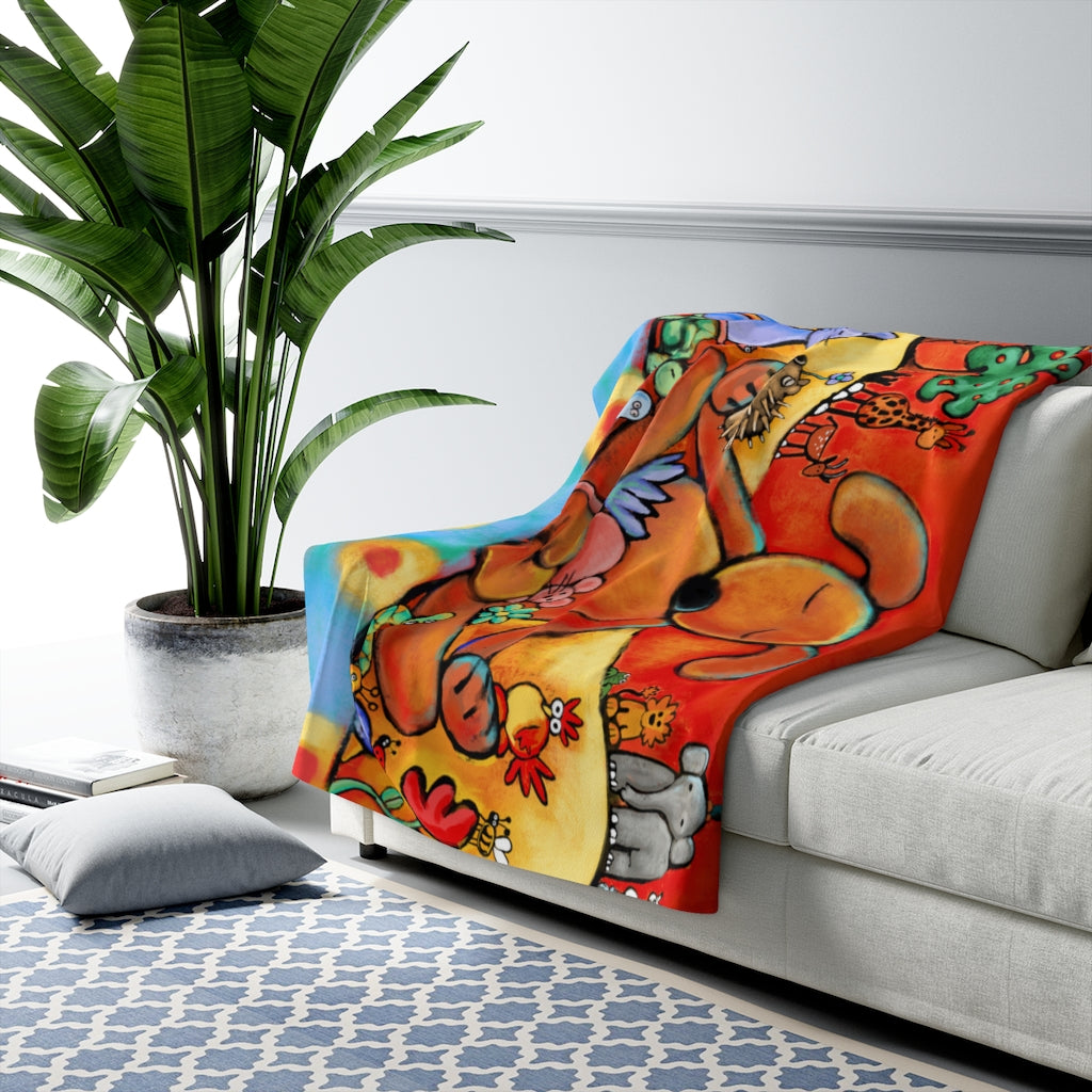 The Doggie Lama Sherpa Fleece Blanket