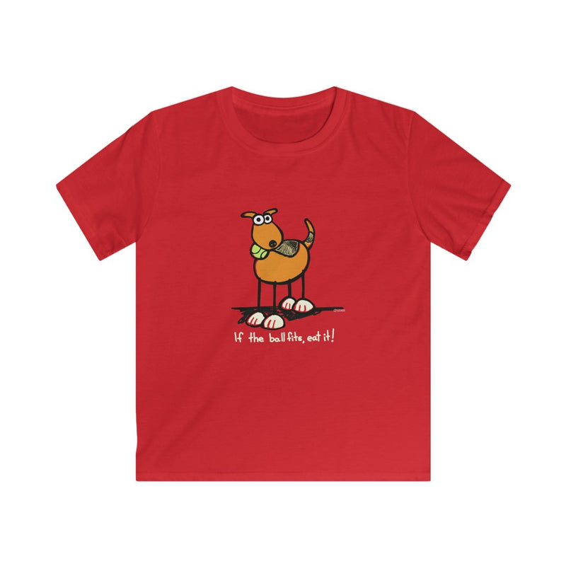 If the Ball Fits Eat It Dog Youth Soft Tee