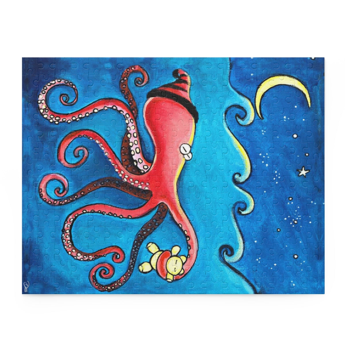 Bedtime (Octopus with Teddy Bear) Puzzle (120, 252, 500-Piece)