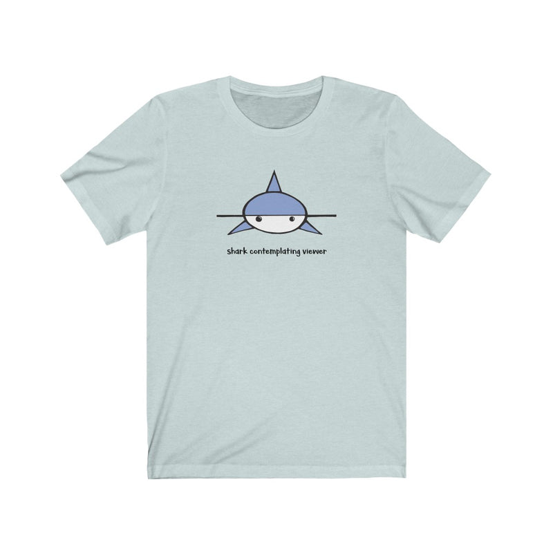 Shark Contemplating Viewer Unisex Soft Cotton T-Shirt