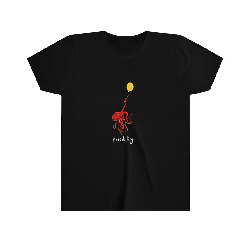 Youth Possibility Octopus holding balloon Short Sleeve Tee