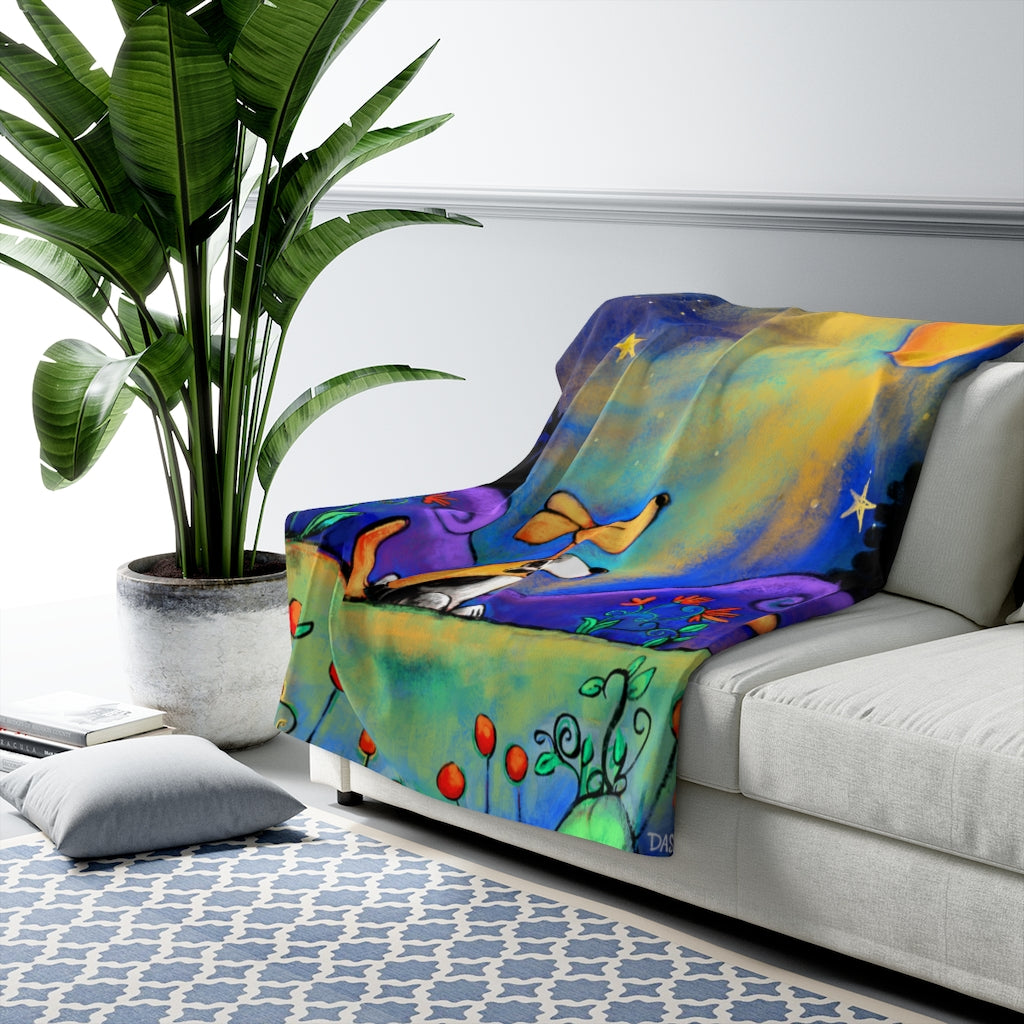 No Place I Would Rather Be Than Here With You (Dogs) Sherpa Fleece Blanket