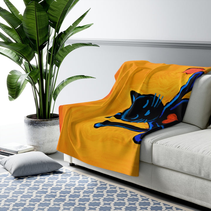 Cat Zen Sherpa Fleece Blanket