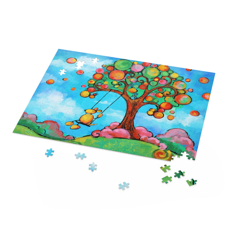 Happiness (Dog on Swing) Puzzle (120, 252, 500-Piece)