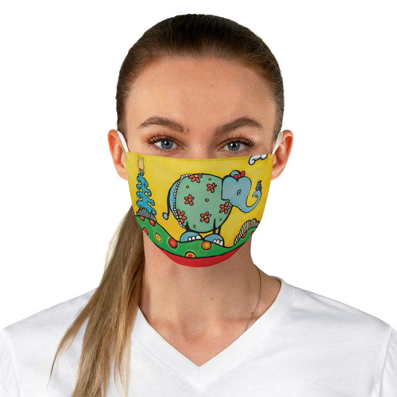 Elephant Art from Be Who You Are Book Fabric Face Mask
