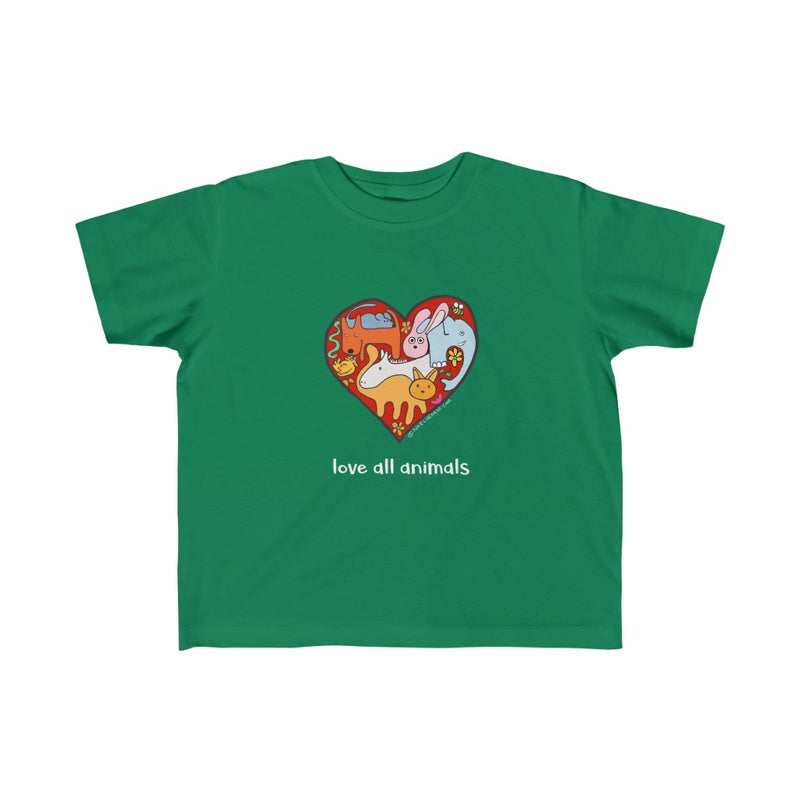 Childrens Love All Animals Sizes 2T to 6T T-Shirt