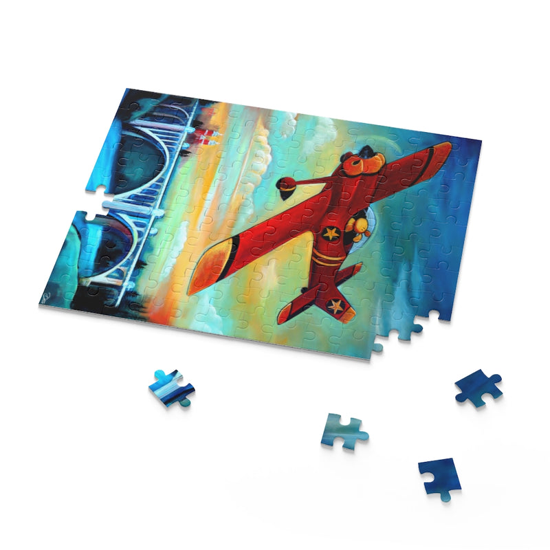 Pilot Dog Over Spokane Puzzle (120, 252, 500-Piece)