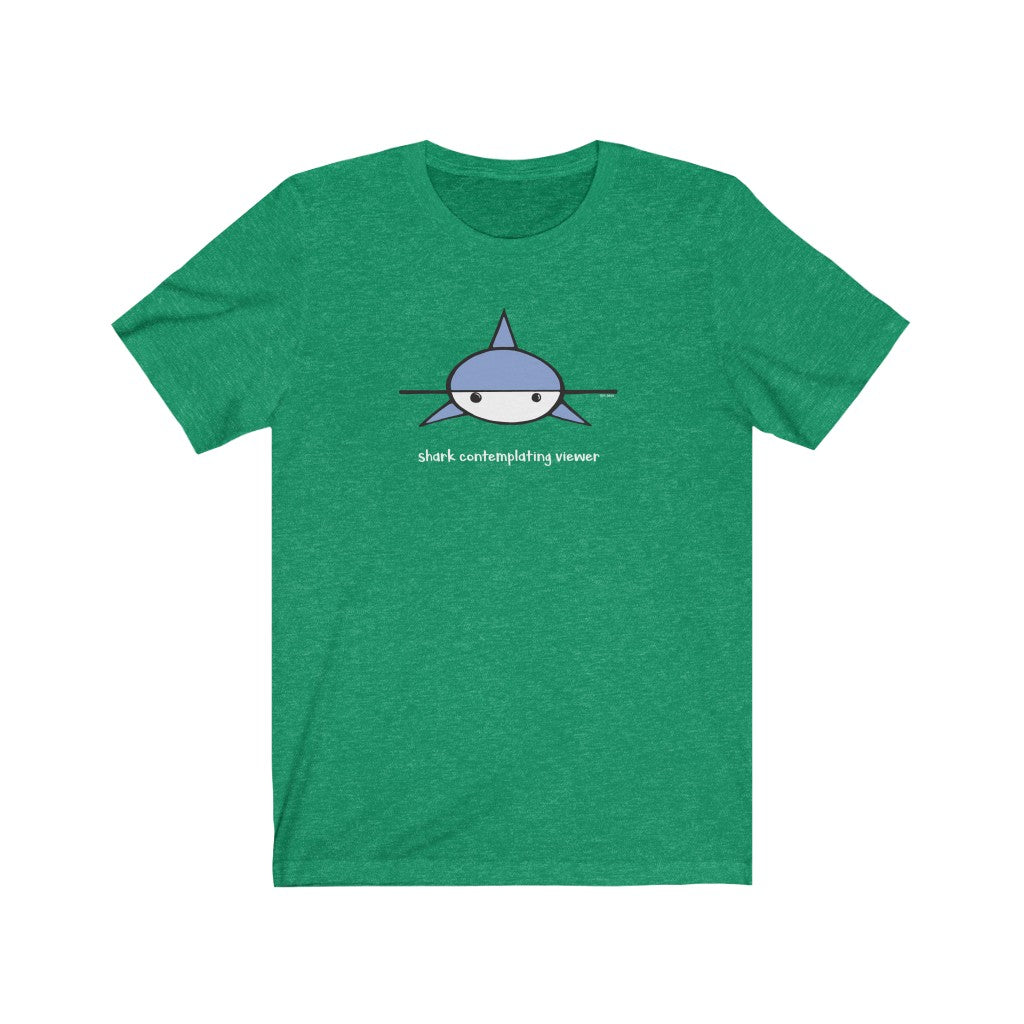 Shark Contemplating Viewer Unisex Soft Cotton T-Shirt