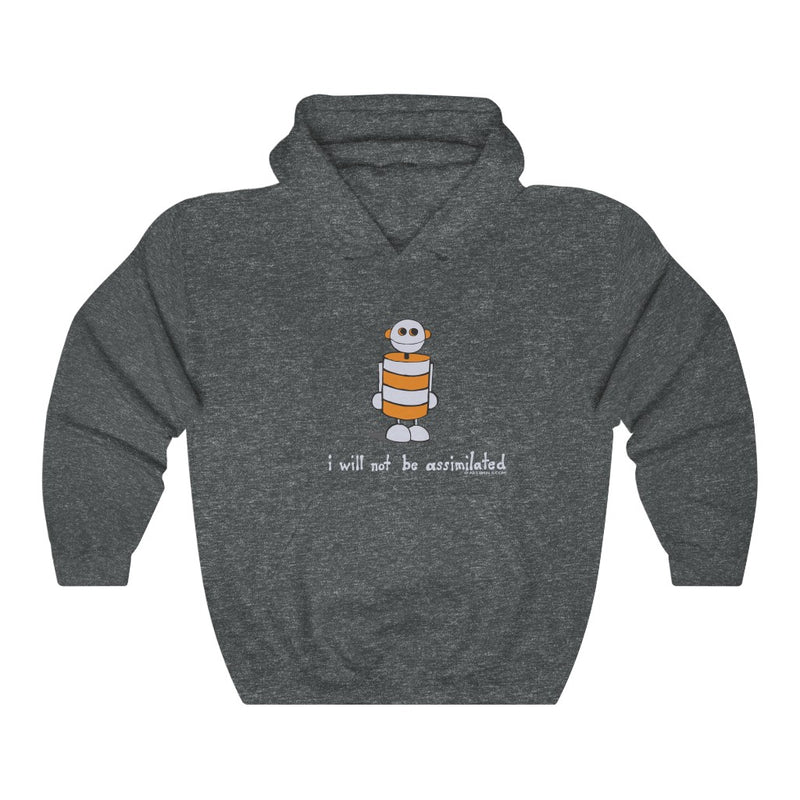 I Will Not Be Assimilated (Robot) Unisex Hooded Sweatshirt