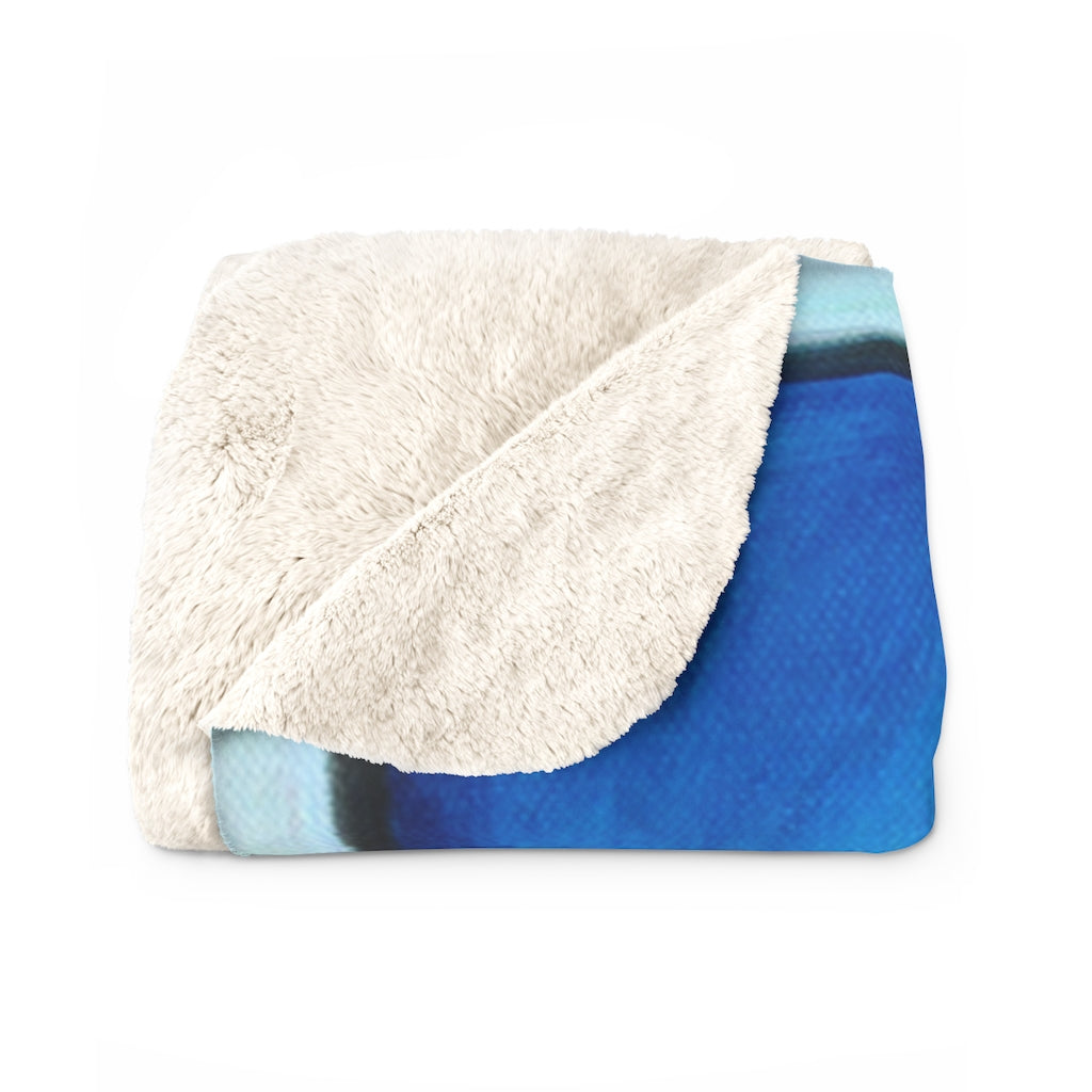 Cat Thinking of You Sherpa Fleece Blanket