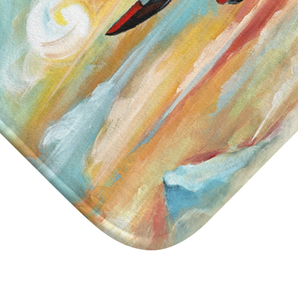 Pilot Dog Flying Dreams Plush Bath Mat