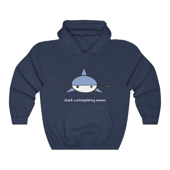 Shark Contemplating Viewer Unisex Hooded Sweatshirt