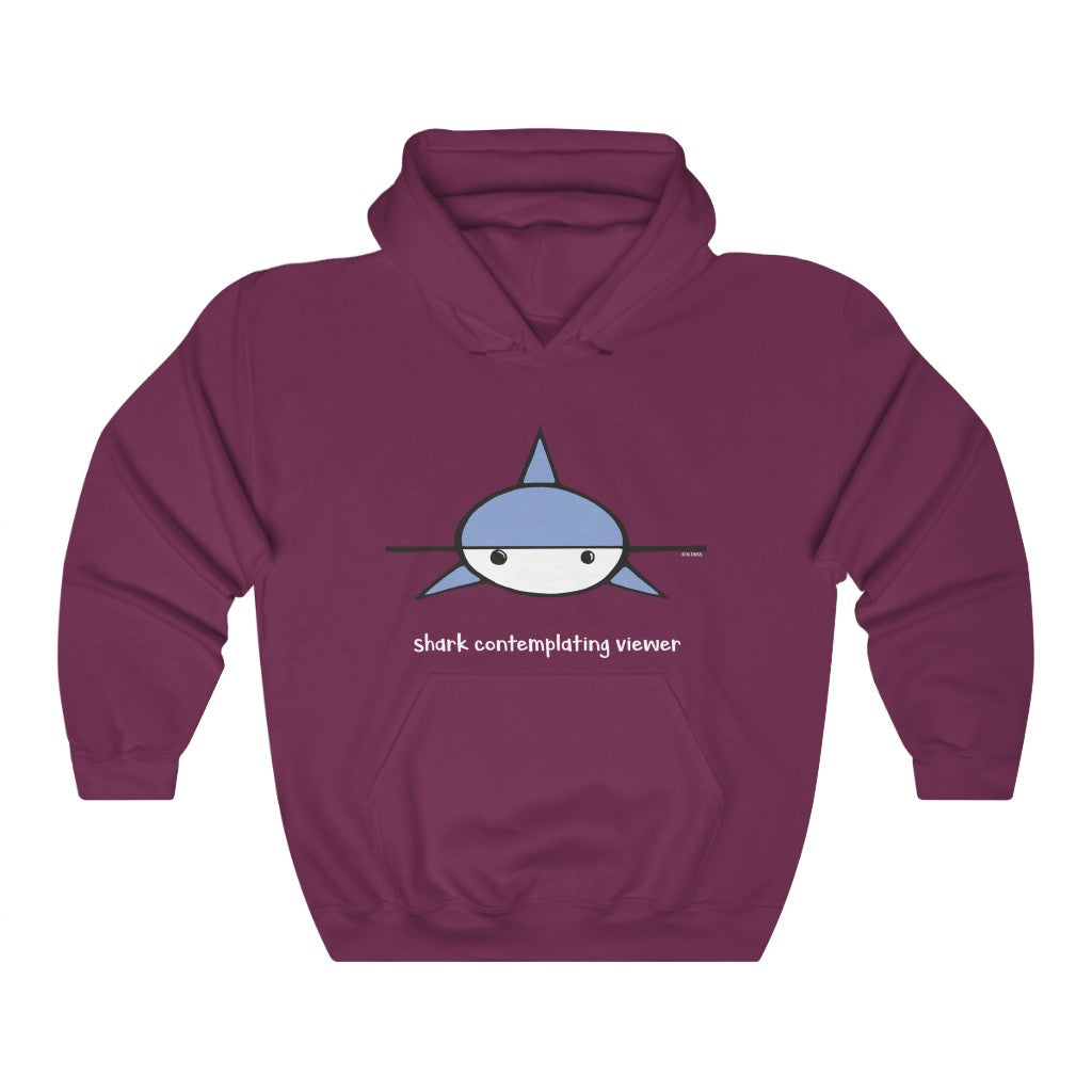 Shark Contemplating Viewer Unisex Hooded Sweatshirt