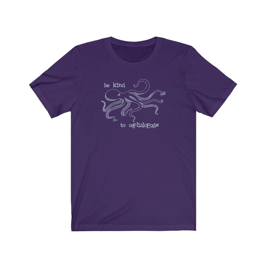Be Kind to Cephalopods Octopus Unisex Soft Cotton T-Shirt