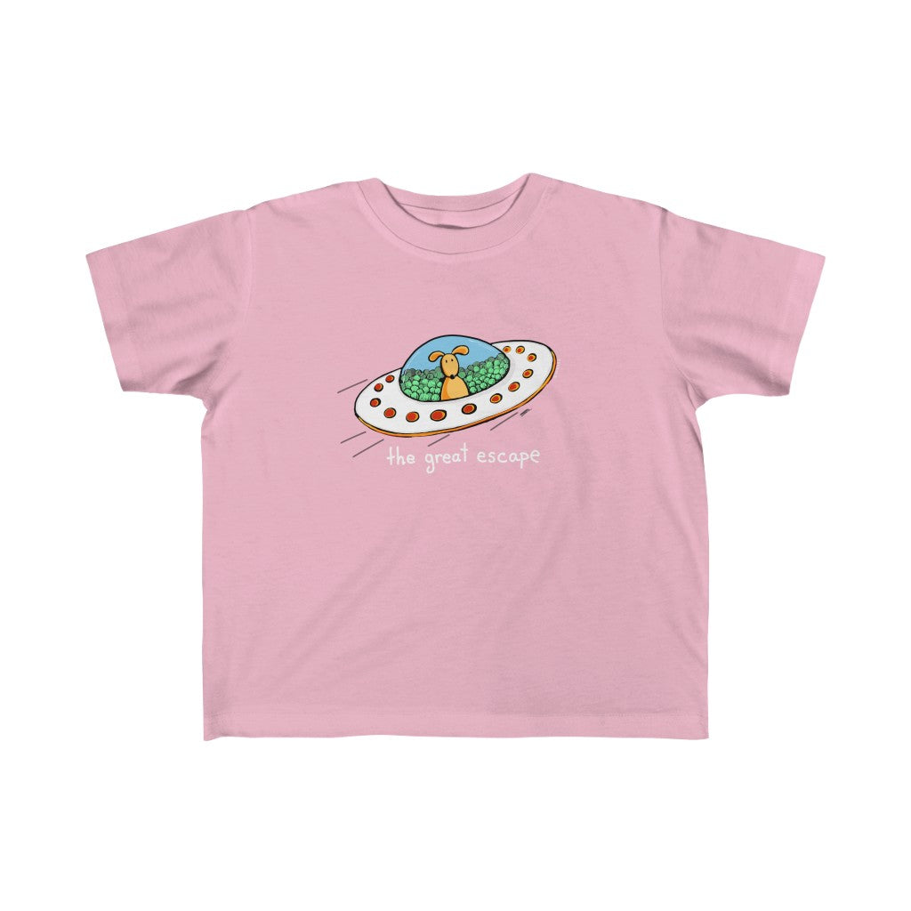 Childrens The Great Escape Dog in UFO Sizes 2T to 6T T-Shirt