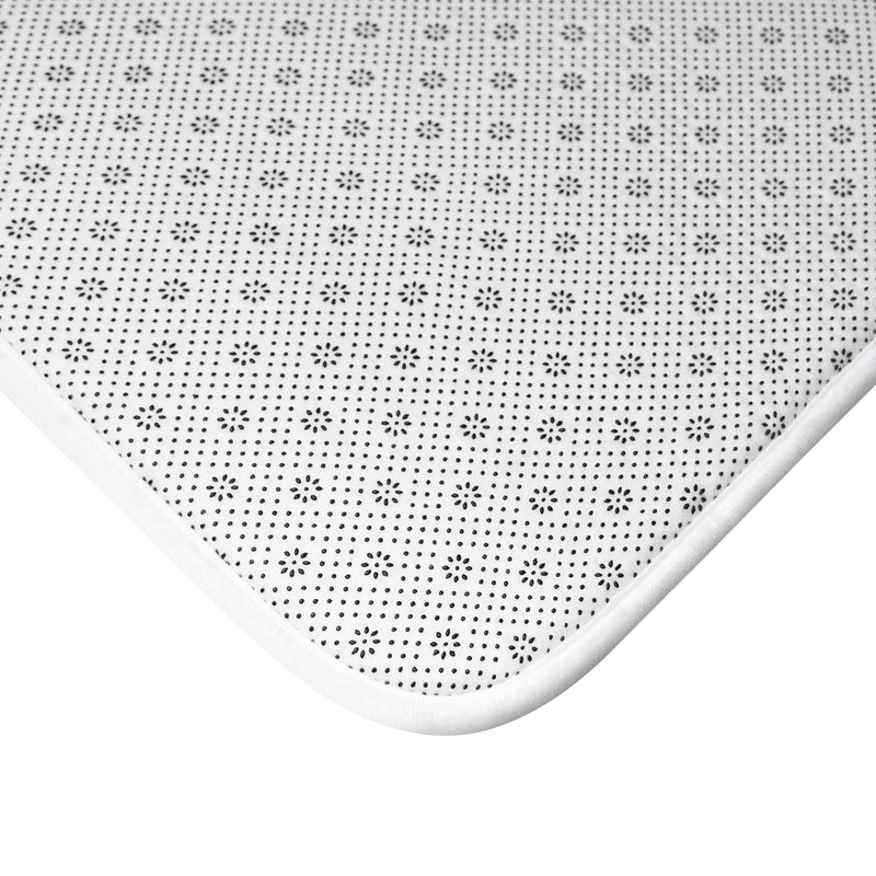 Shark Contemplating Viewer White Plush Bath Mat