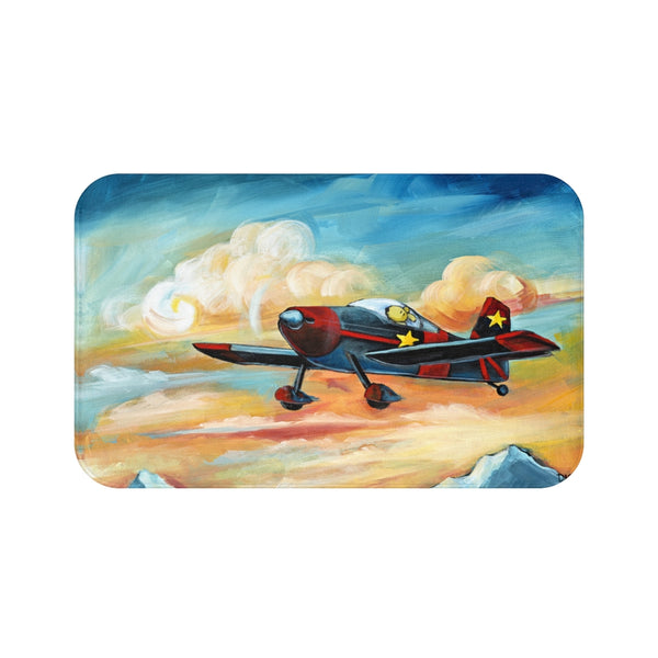 Pilot Dog Flying Dreams Plush Bath Mat