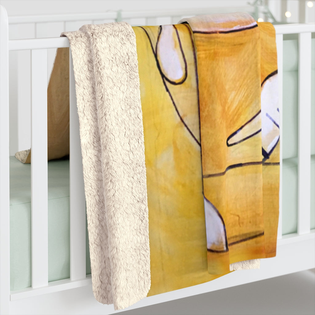 Vitruvian Dog Sherpa Fleece Blanket