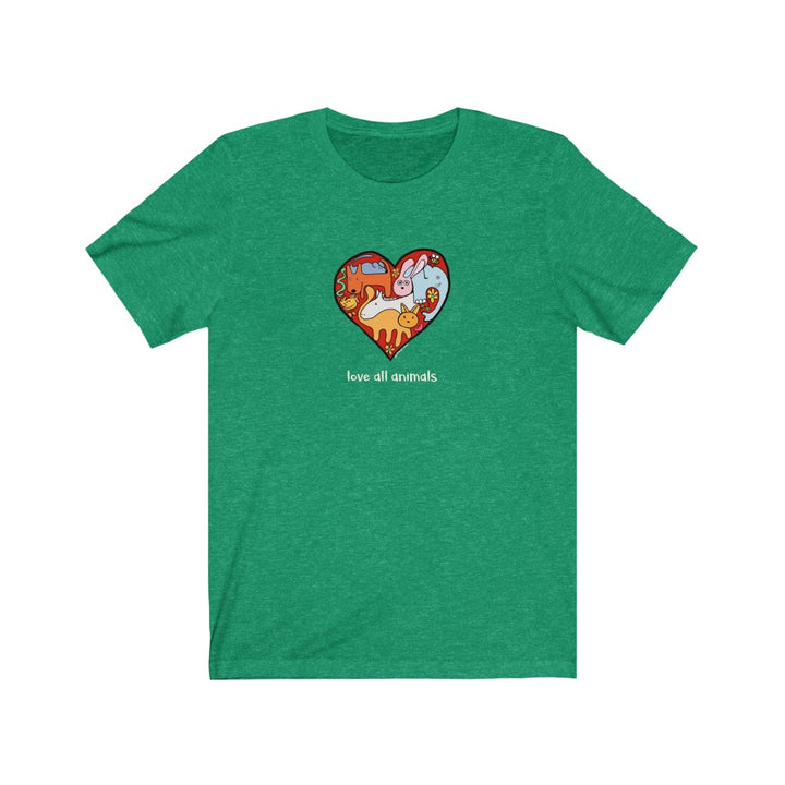 Love All Animals Unisex Soft Cotton T-Shirt