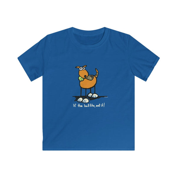If the Ball Fits Eat It Dog Youth Soft Tee