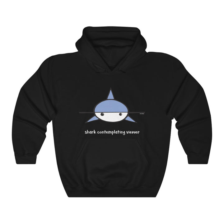 Shark Contemplating Viewer Unisex Hooded Sweatshirt