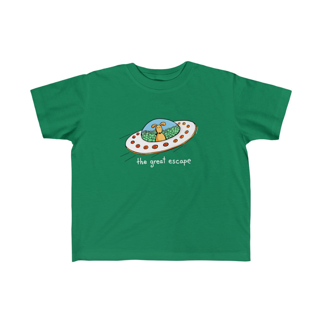 Childrens The Great Escape Dog in UFO Sizes 2T to 6T T-Shirt