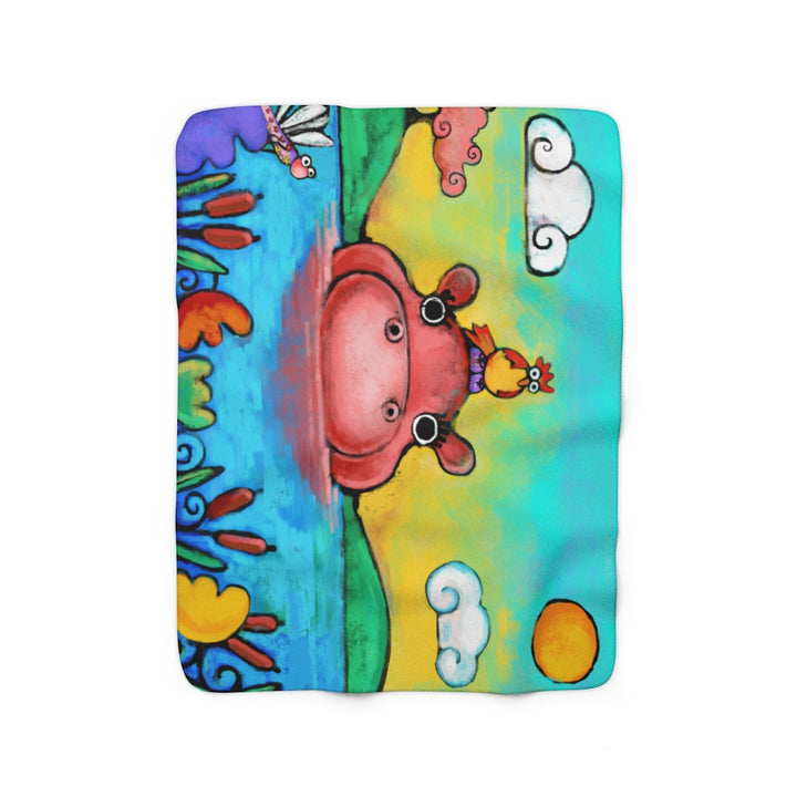 Hippo and Friends Sherpa Fleece Blanket