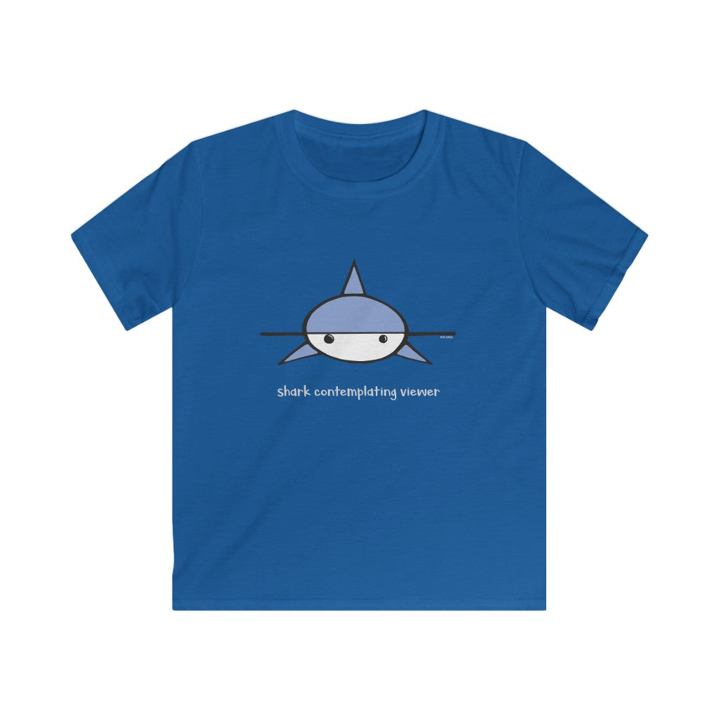 Shark Contemplating Viewer Youth Soft Tee