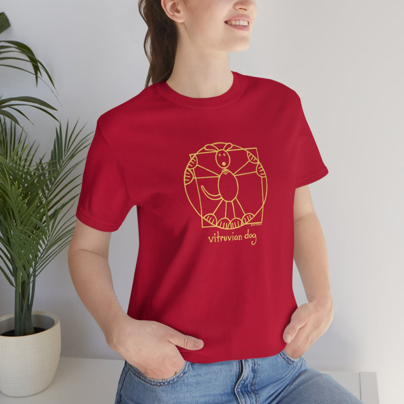 Vitruvian Dog Unisex Soft Cotton T-Shirt