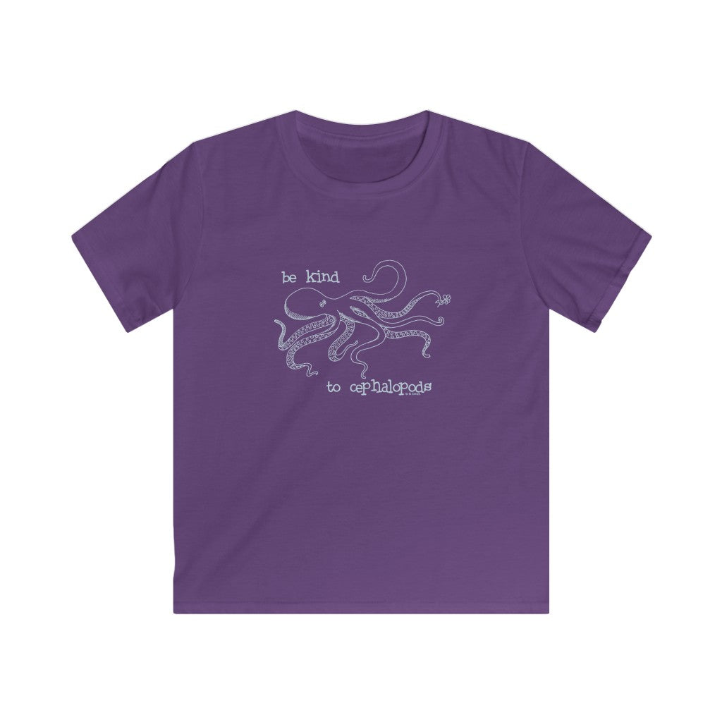 Be Kind to Cephalopods Octopus Youth Soft Tee