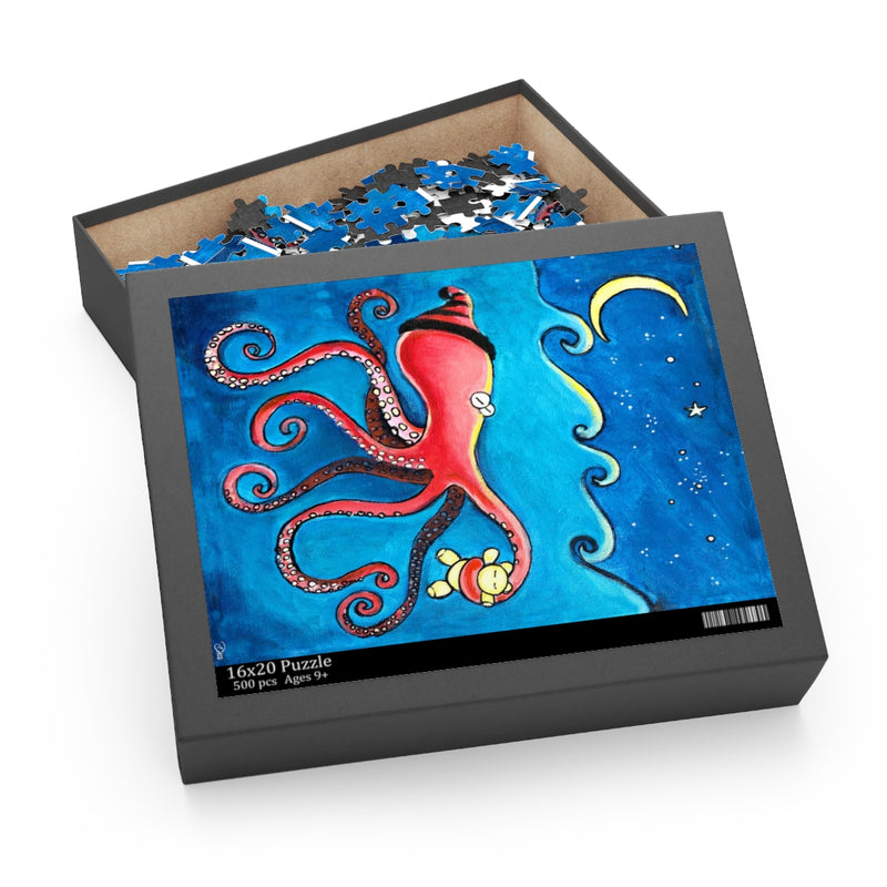 Bedtime (Octopus with Teddy Bear) Puzzle (120, 252, 500-Piece)