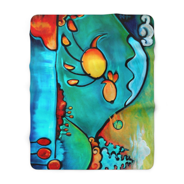 Leap of Faith (Dog) Sherpa Fleece Blanket