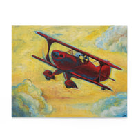 Fun in the Sky Pitts Red Biplane Pilot Dog Puzzle (120, 252, 500-Piece)