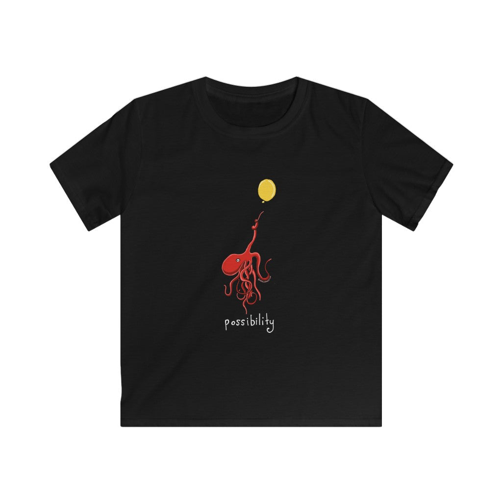 Youth Possibility Octopus holding onto balloon Soft Tee