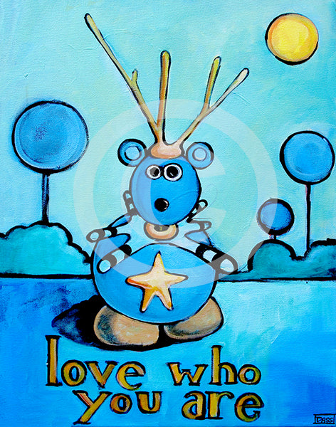 Love Who You Are - Colorful Animal, Aviation, whimsical, Airstream, Quotes Art Kids, Pediatrics, Happy Art