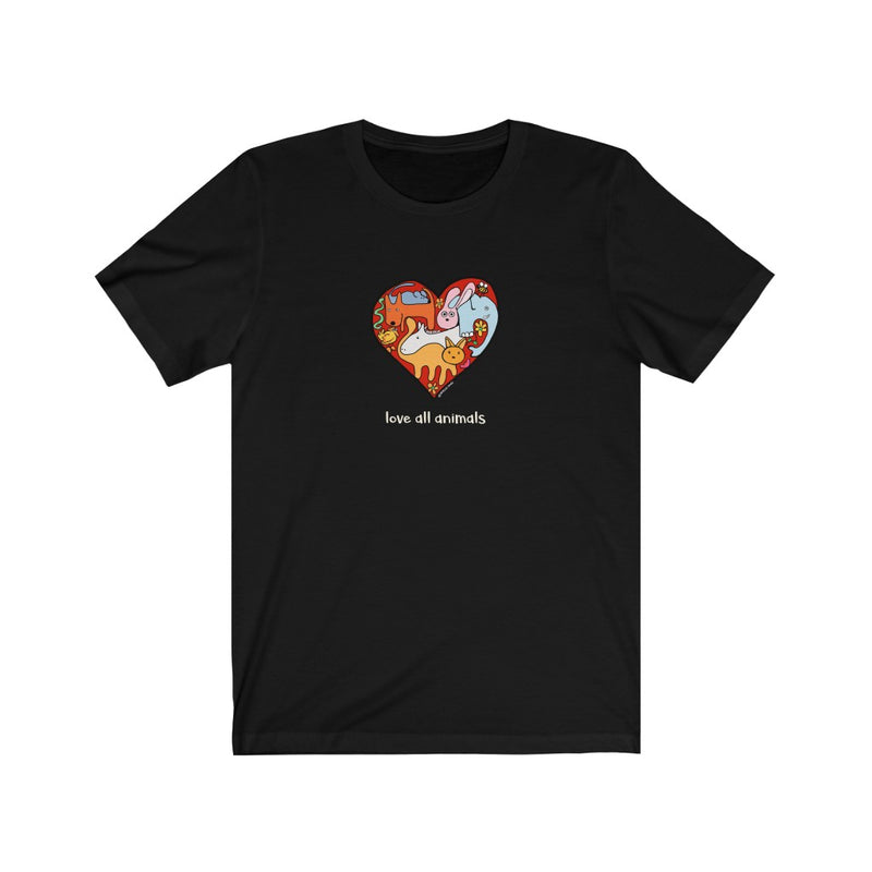 Love All Animals Unisex Soft Cotton T-Shirt