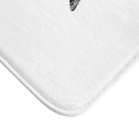 70% Zebrafish White Plush Bath Mat