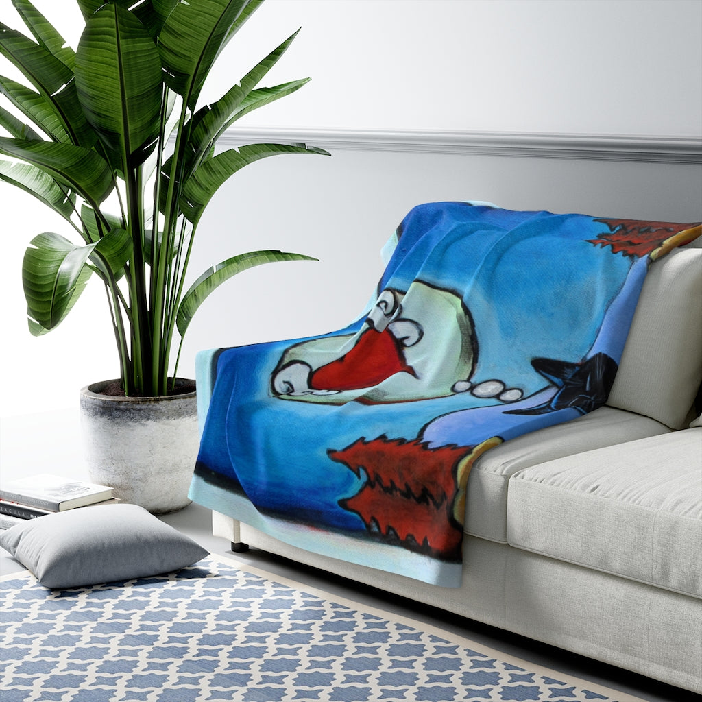 Cat Thinking of You Sherpa Fleece Blanket