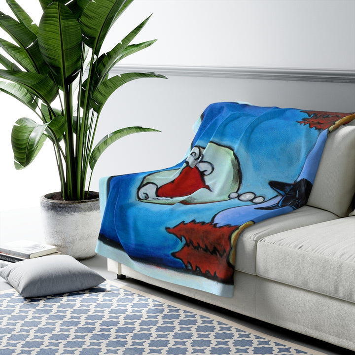 Cat Thinking of You Sherpa Fleece Blanket