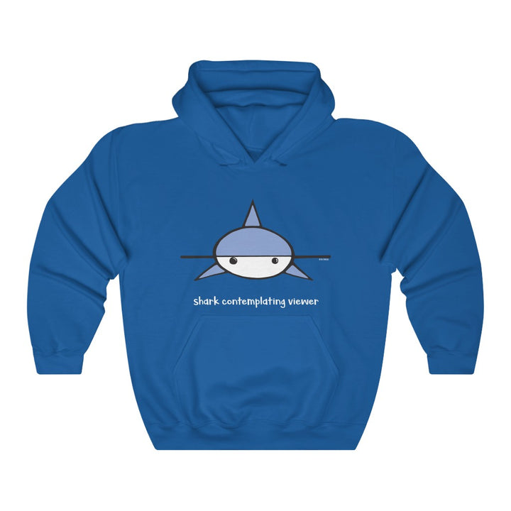 Shark Contemplating Viewer Unisex Hooded Sweatshirt