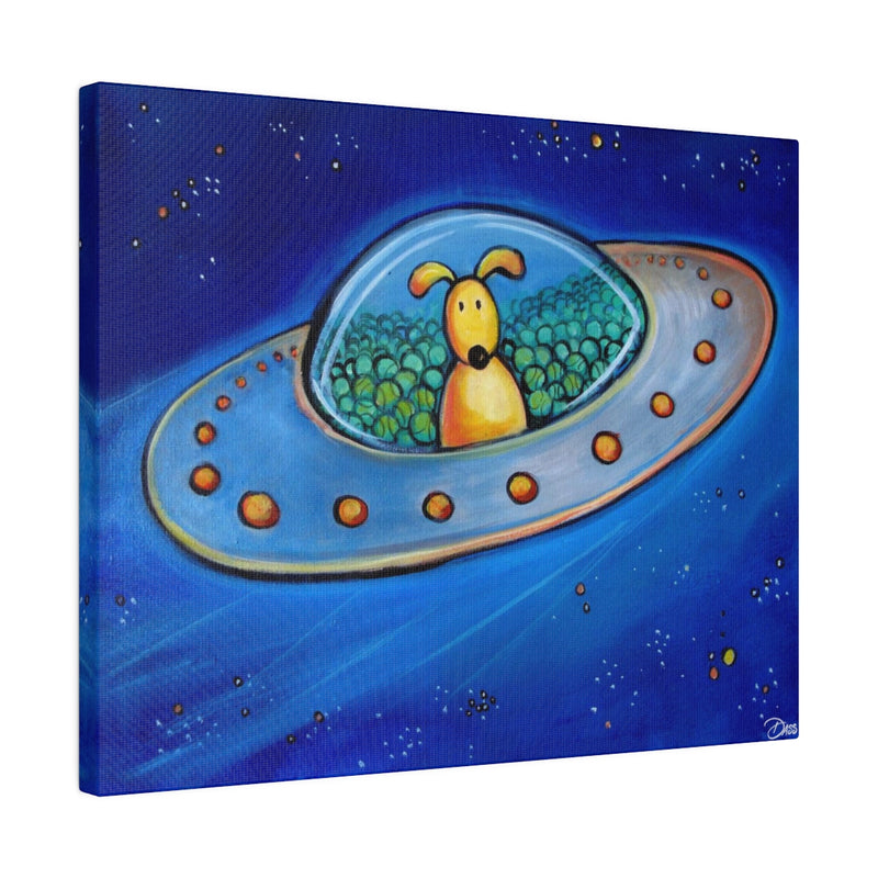 The Great Escape Dog in UFO Matte Canvas, Stretched